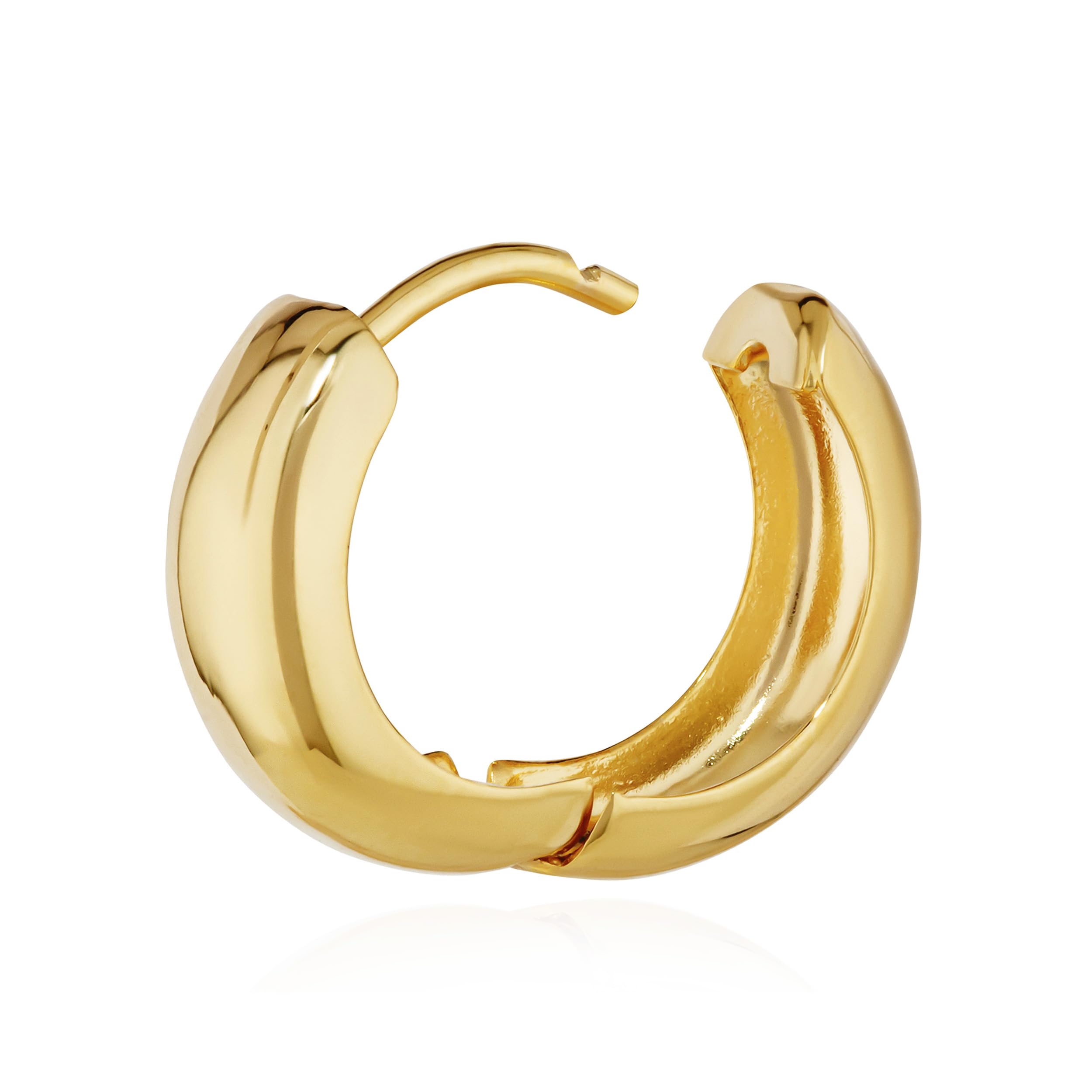 NKlaus einzelne Klappcreole 15 x 5,1mm, 375 Gelbgold