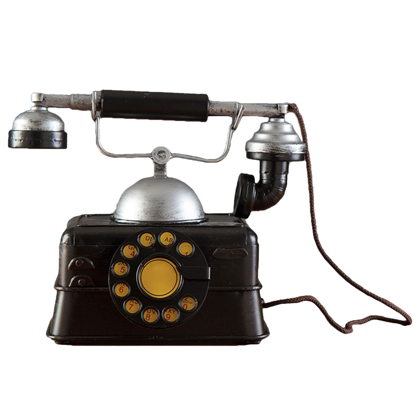 Teléfono con cable antiguo, teléfono fijo decorativo único para oficina en casa y tiendas, ideal para accesorios de fotografía