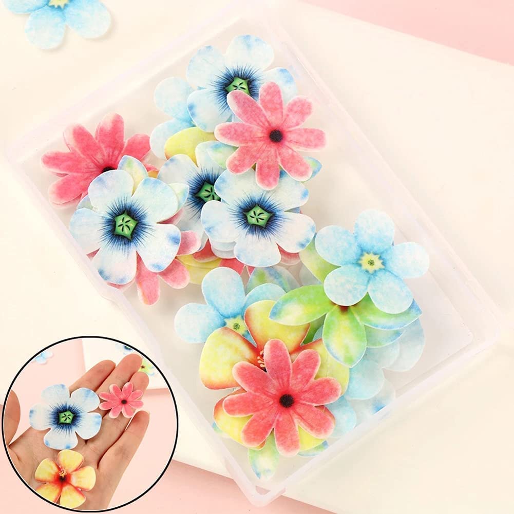 30 x Hibiscus Flowers Hawaiian STAND UP eetbare papieren cupcake toppers taartdecoraties