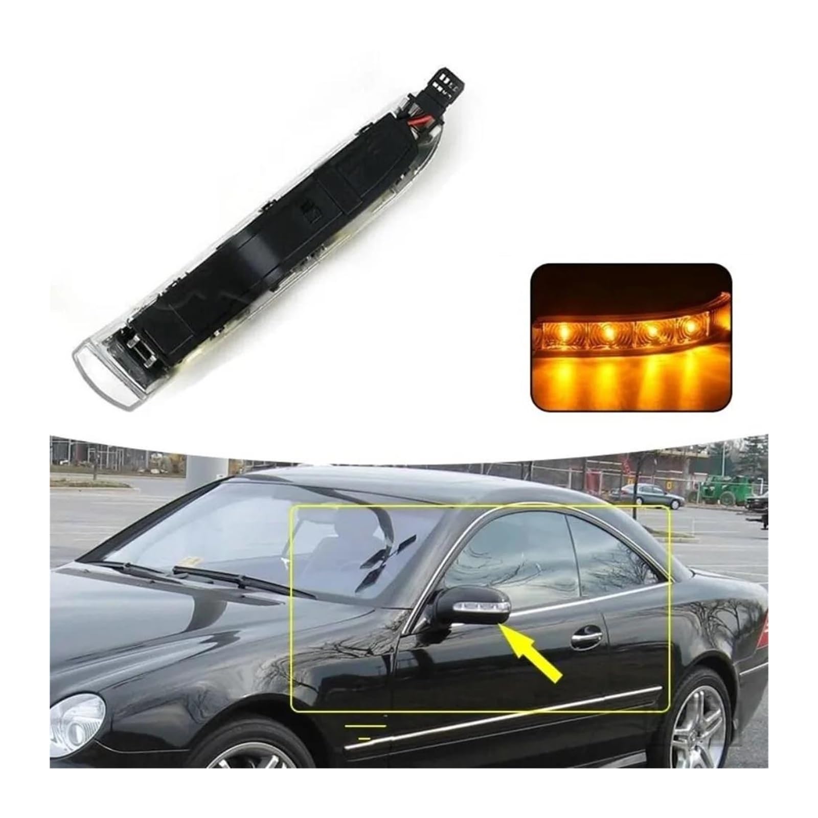 Intermitentes Led Para CL S Class W220/215 2003 2004-2006 2208200621 2208200521 Lámpara LED De Señal De Giro Luz Indicadora De Espejo Señalizador Giro