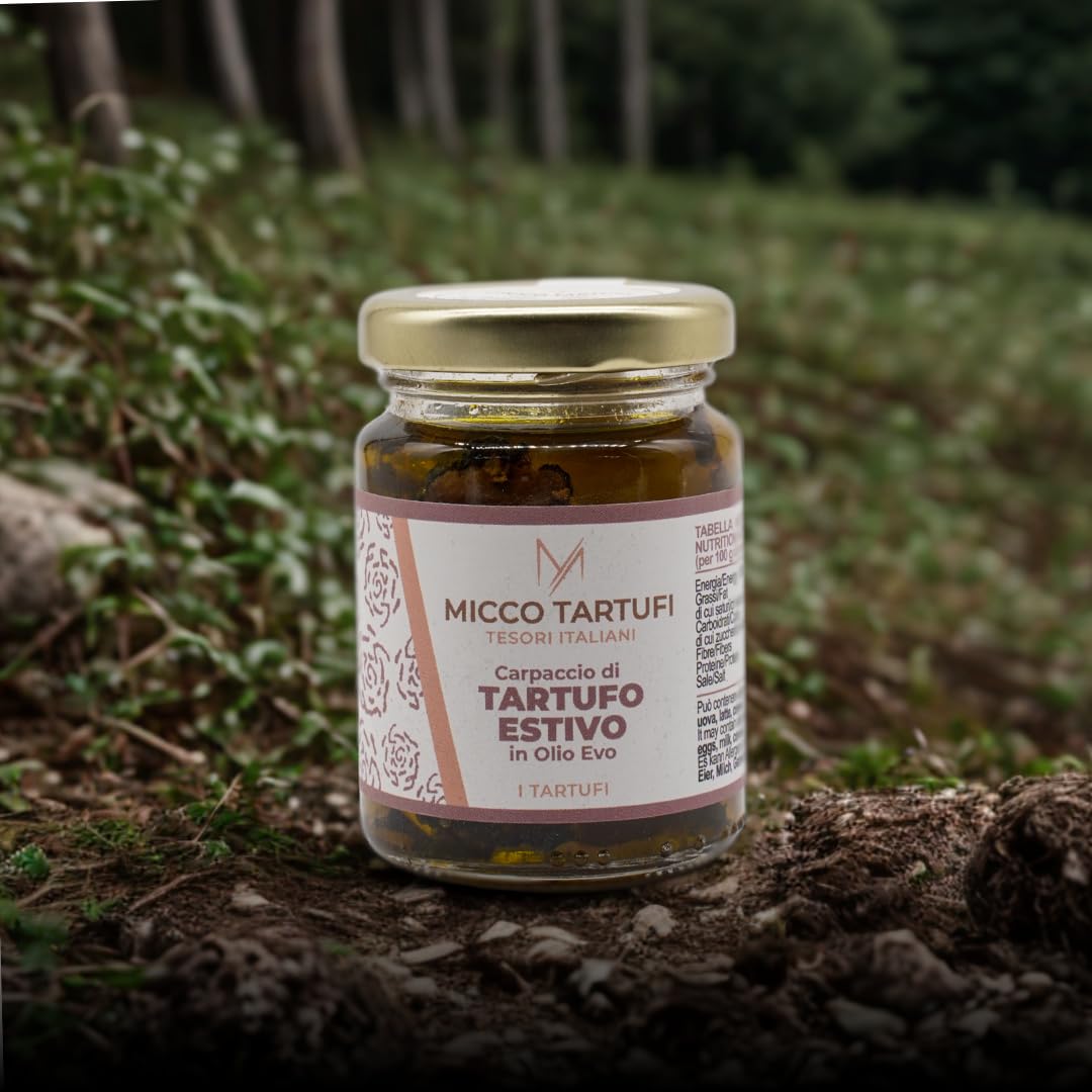 Carpaccio de truffe noire d'été (Tuber Aest. Vitt) - 60 g - Prêt à l'emploi - Gourmet - Fabriqué en Italie