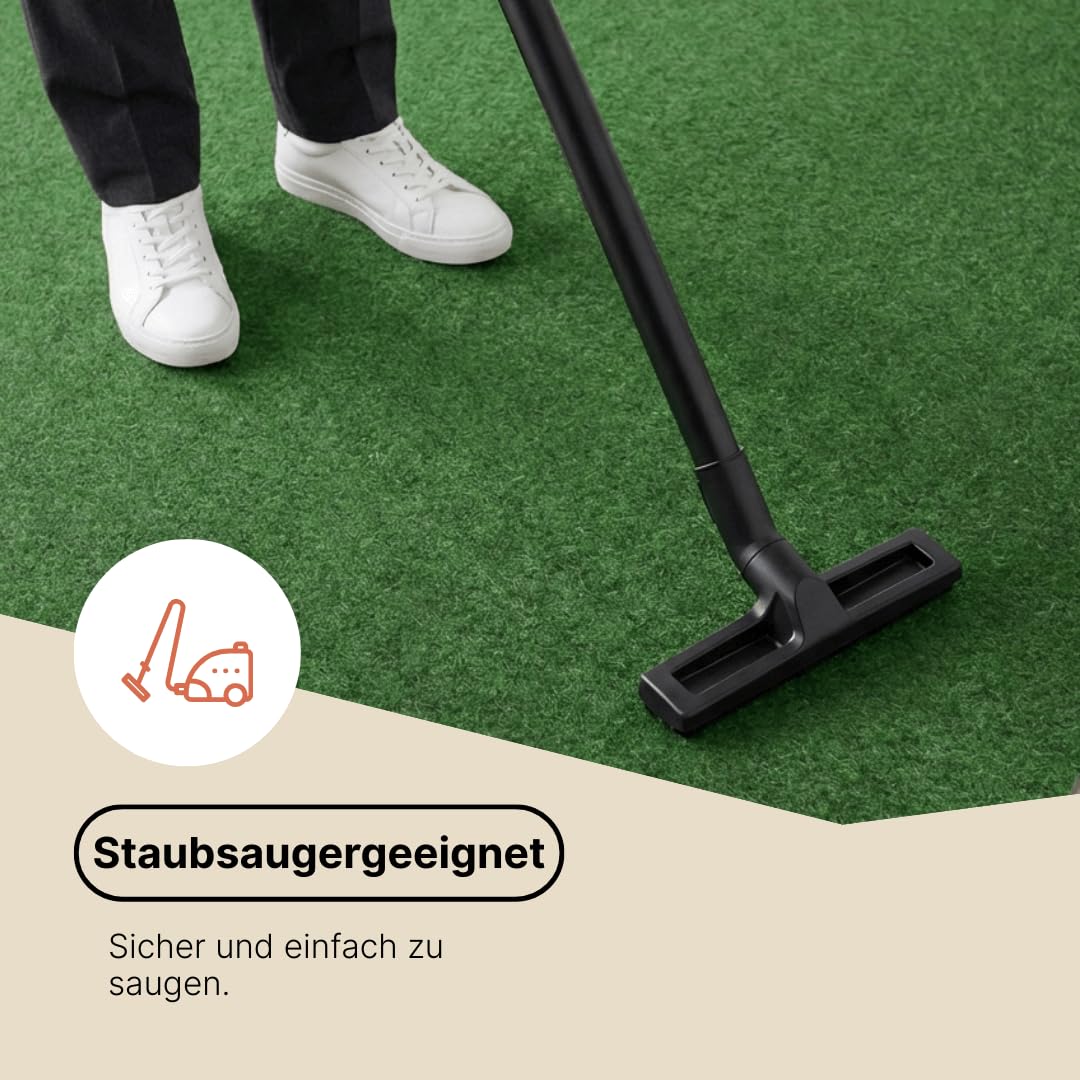 TAPISO Pemba - Tappeto in erba artificiale, resistente alle intemperie, ad asciugatura rapida, per esterni, balcone, terrazza, giardino, erba artificiale, 100 x 350 cm