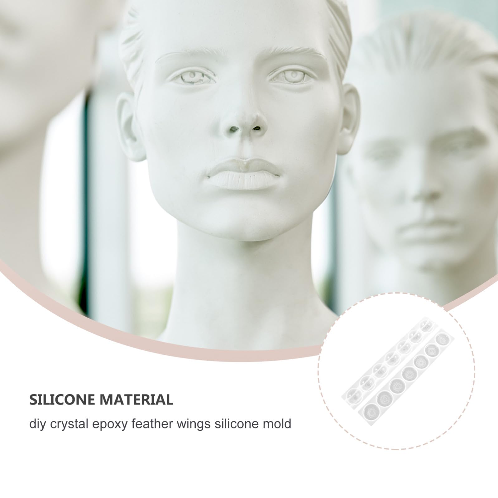 OSALADI 3 Set Stampo Rotondo in Silicone Geode Convertitori Fabbricazione Abilitato Muffa Stampo Epossidico Fai Da Te Per Colata Di Gioielli Fai Da Te Gel Di Silice Bianca 2 Pezzi*3