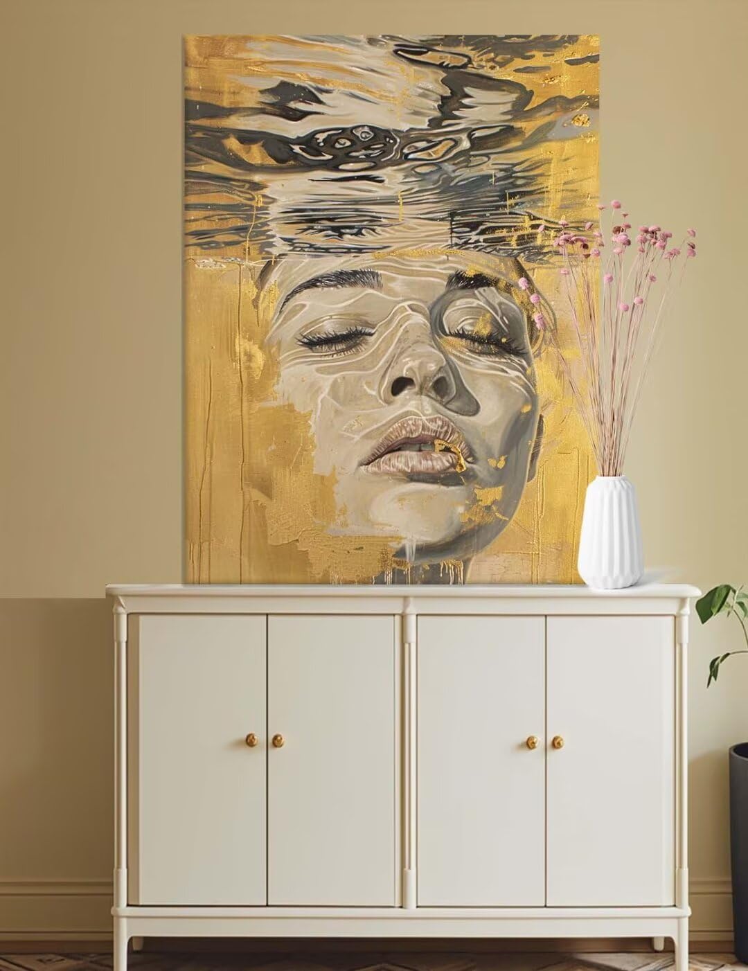 Malen Nach Zahlen Erwachsene Weinlese Malen Nach Zahlen Schönheit Paint By Numbers mit 3 Pinseln Acrylfarben Und Leinwand,Ab 7/9/8 Jahre Mädchen Kreativ Set DIY Bastelset 70 x 90 cm Ohne Rahmen M402