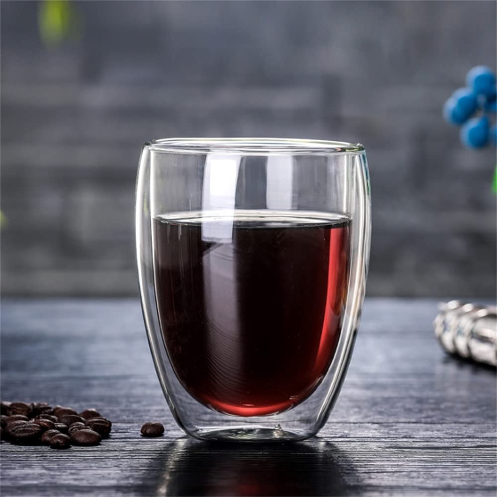 KADAX Bicchieri da Caffè in Vetro Trasparente, Tazze Eleganti con