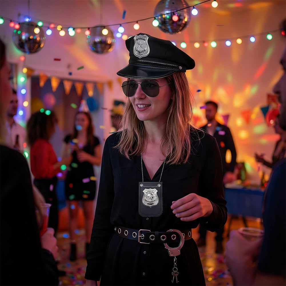SKIPTHYBER Police Costume Accessories P-olice Fancy Dress Accessories Including Police Hat - Image 3