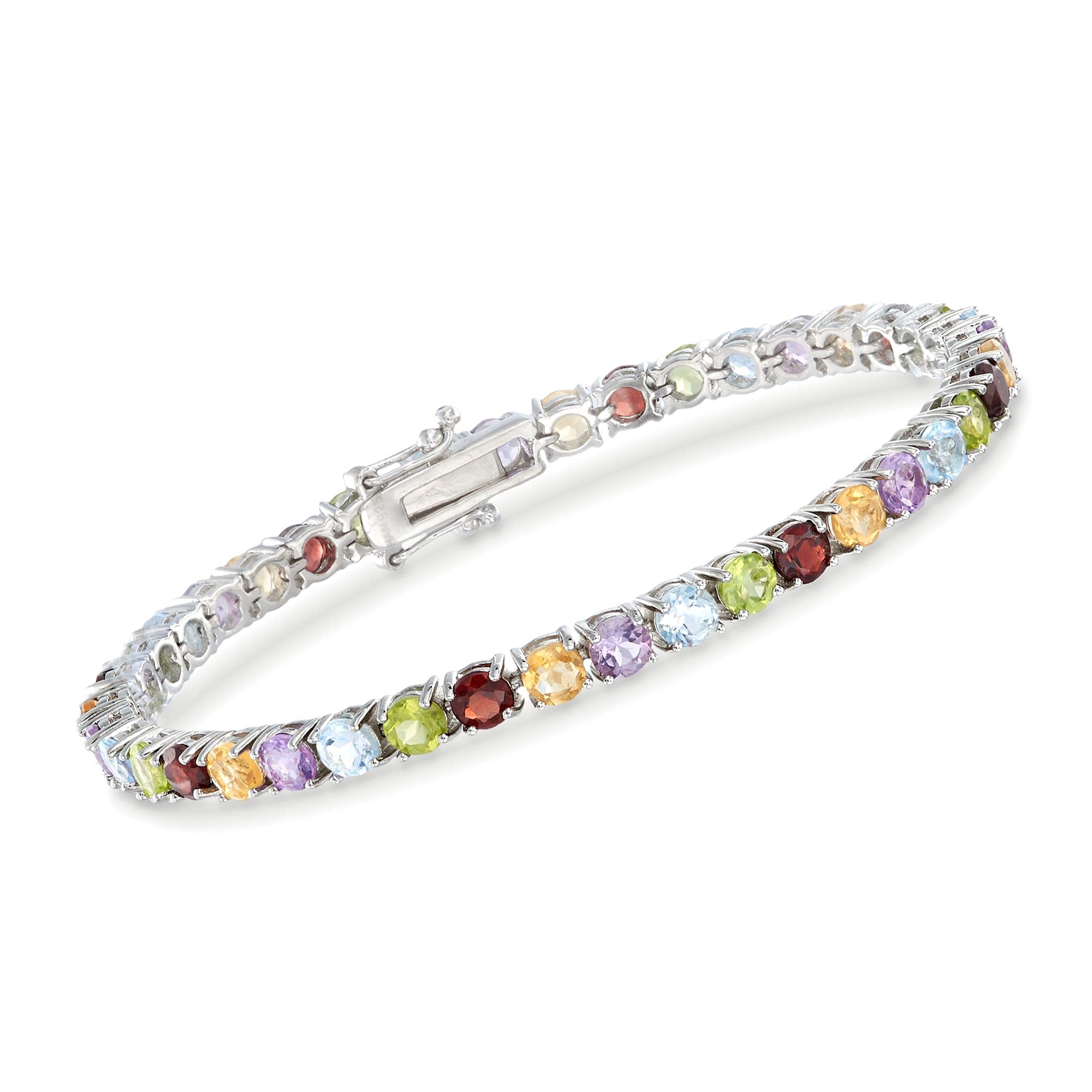 Ross-Simons9.50 ct. t.w. Multi-Gemstone Tennis Bracelet in Sterling Silver