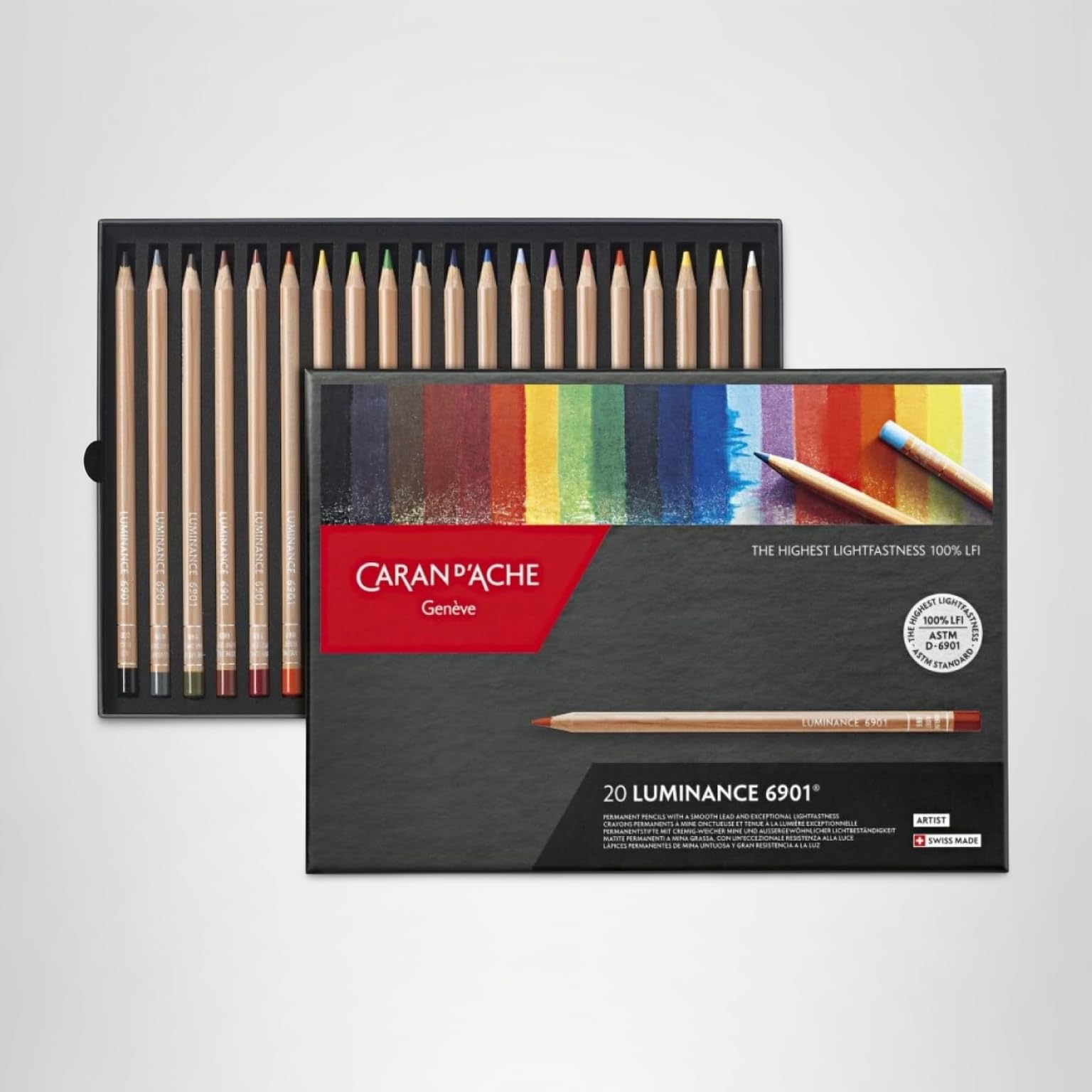 Amazon | CARAN D'ACHE カランダッシュ 色鉛筆 油性 ルミナンス 6901