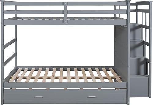 Miniatura 146 de Versatility - Litera individual sobre individual con escritorio y armario integrados, cama alta de madera maciza y plataforma independiente con