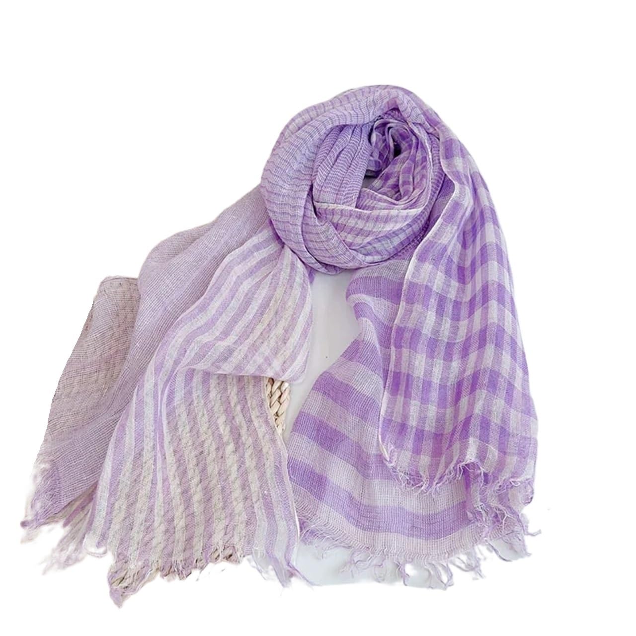 Sciarpa Primaverile 2PCS Sciarpa Donna Primavera E Estate Traspirante Sciarpe Di Lino Primaverile