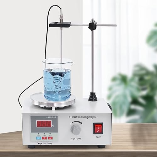 Miniatura 8 de Agitador magnético de placa caliente mezclador magnético 67.6 fl oz placa caliente de laboratorio con agitador magnético con pantalla digital de