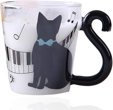 Water Glasses Mug Coffee Tea Milk Beverage with Spoon Lid Mug