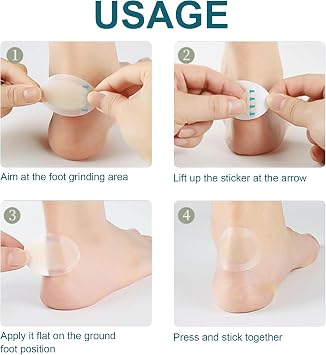 20 Pcs Blister Gel Guard,Invisible Hydrocolloid Gel Blister Bandages,Waterproof Feet Blister Cushion Plaster for Fingers Toes Forefoot Heel Protector and Guard Skin(37 x 55mm,Transparent)