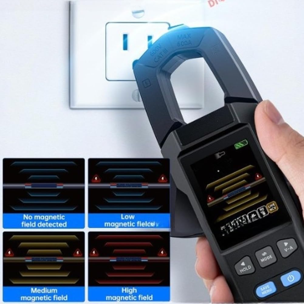 Amperímetro de alicates 600 A con para USB-C para batería de 1500 mAh