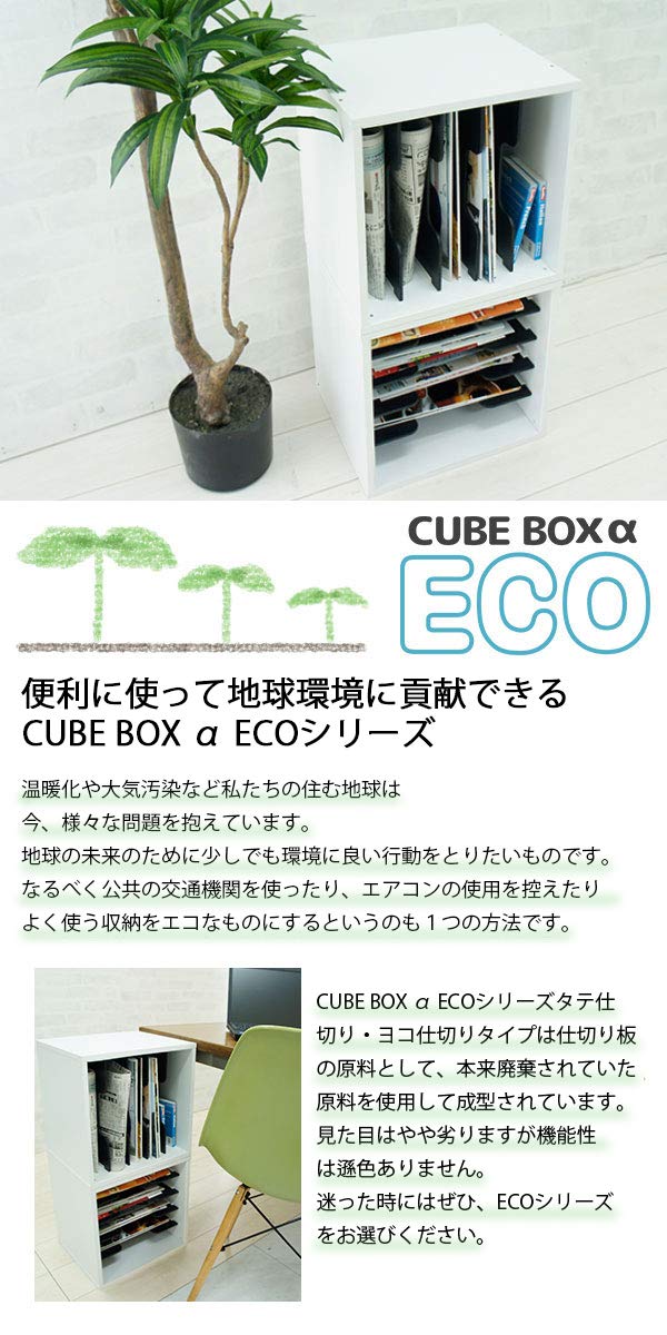 Amazon.co.jp: キューブボックスα ECO 仕切りタイプ (縦仕切り) 教科書