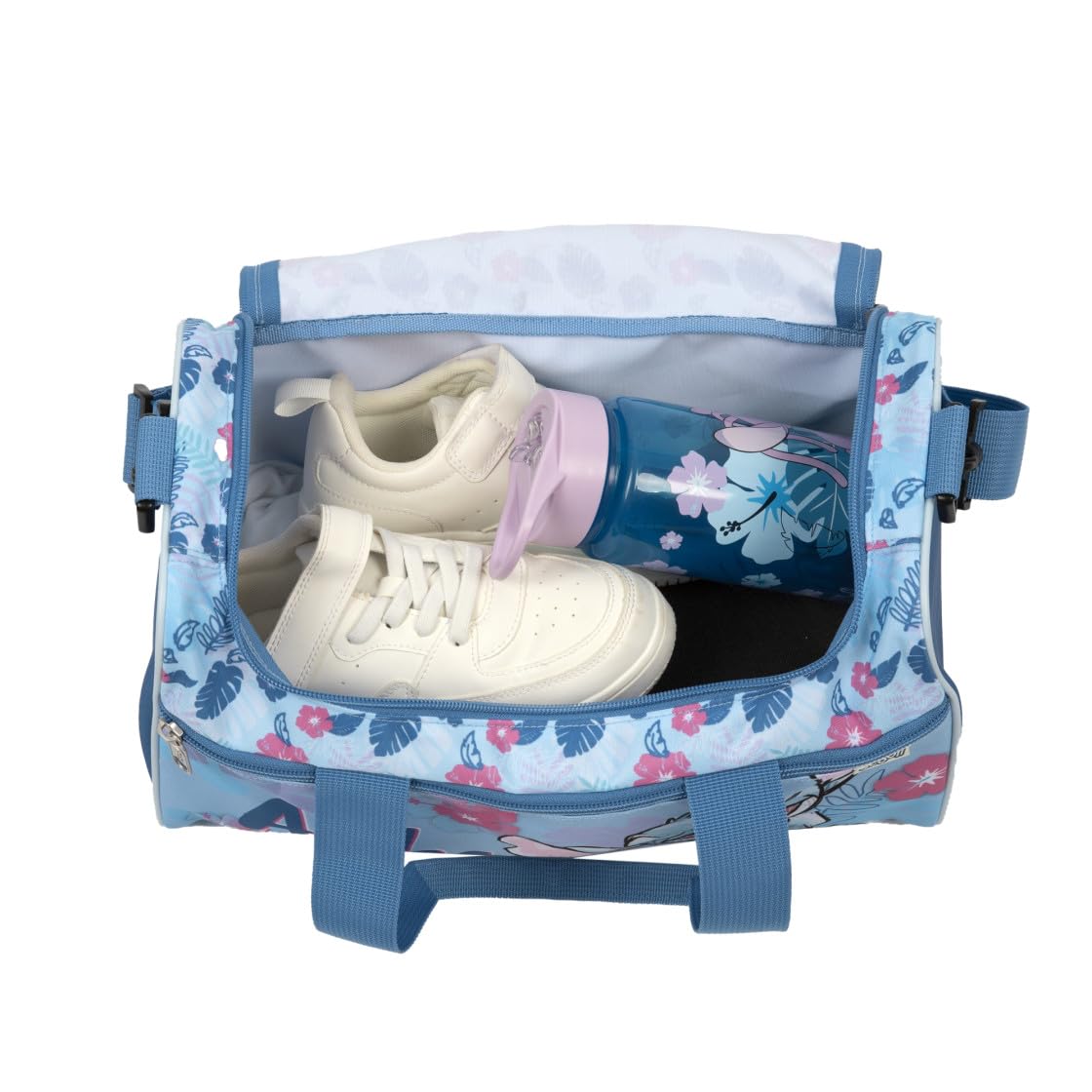 Undercover Borsa da sport per bambini Disney Stitch - Personalizzata con nome - Piccolo borsone da viaggio Weekender per ragazza