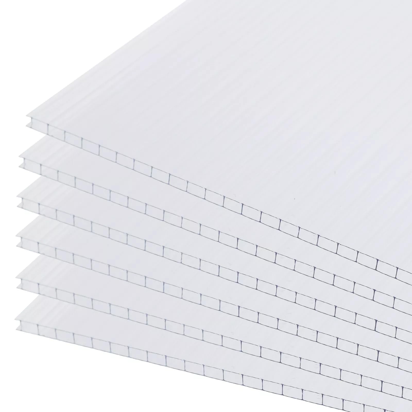 BPS 6Pcs 24'' (W) x 64'' (L) x 0.16'' Polycarbonate Panels