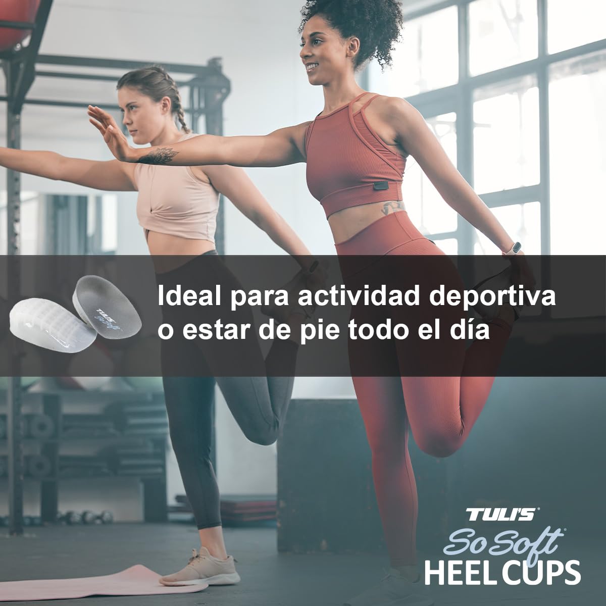 Tuli's So Soft Heavy Duty – Taloneras de Gel – Alivio Amortiguado para la Fascitis Plantar, la Enfermedad de Sever y el Dolor de Talón, 1 Par, Mediano