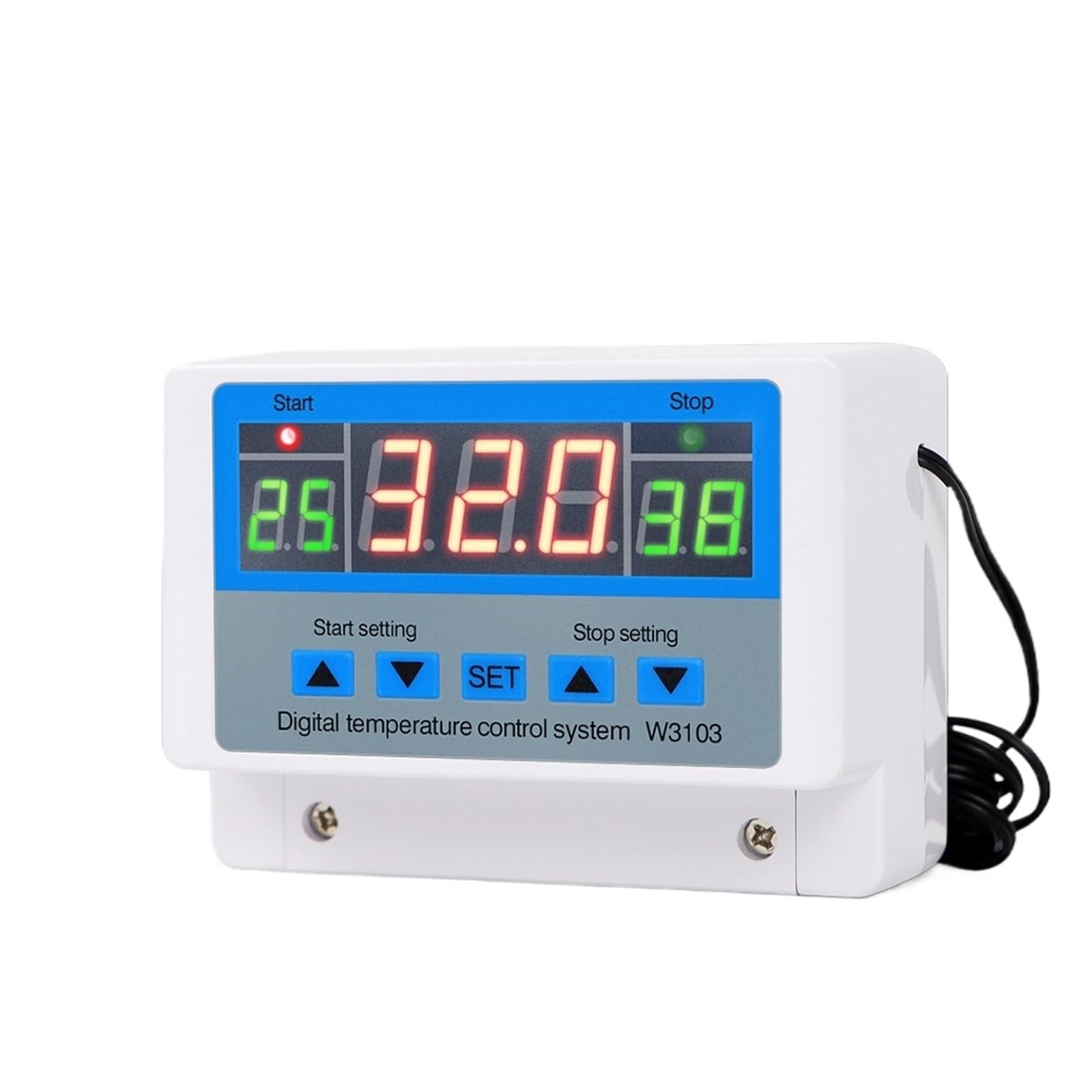 XH-W3103 Digitaler Thermostat, Max. 5000 W, 30 A, Temperaturregler, Einstellbare Temperatur, AC220 V, LCD-Display(12V)