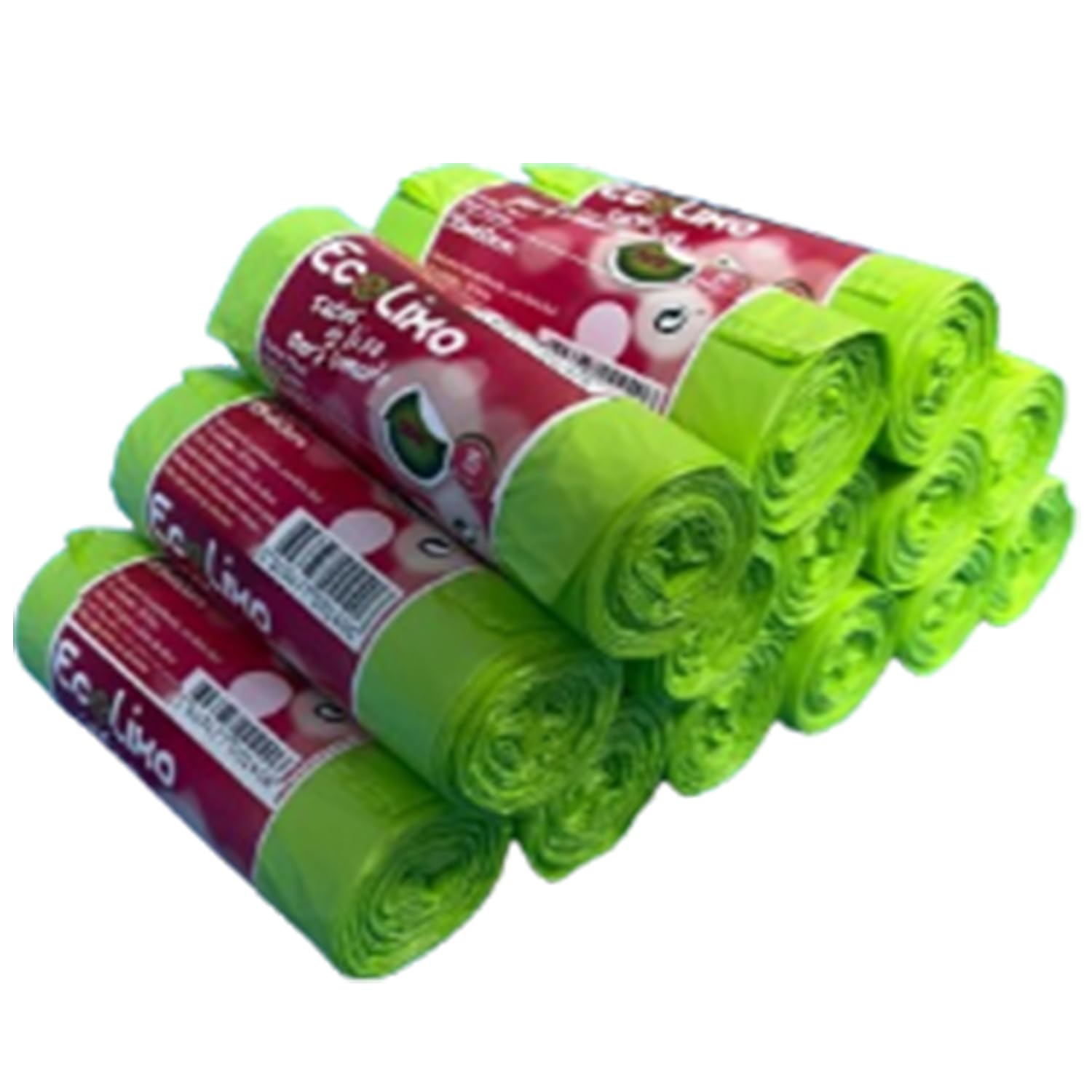 Bolsa de basura Pistacho 55x60 de 30 litros, autocierre, Paquete 15 unidades (56)