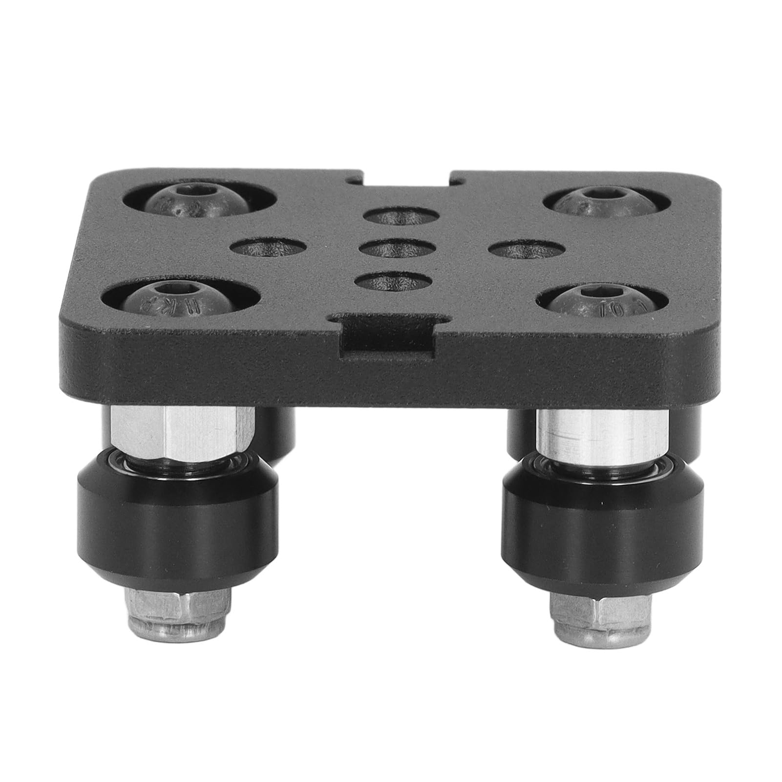 Piastra V-Wheel, 4 Pezzi, Piastra Porta Asta con Ruote per Profilato in Alluminio 2020V, Parti per Stampante 3D CNC, Nero