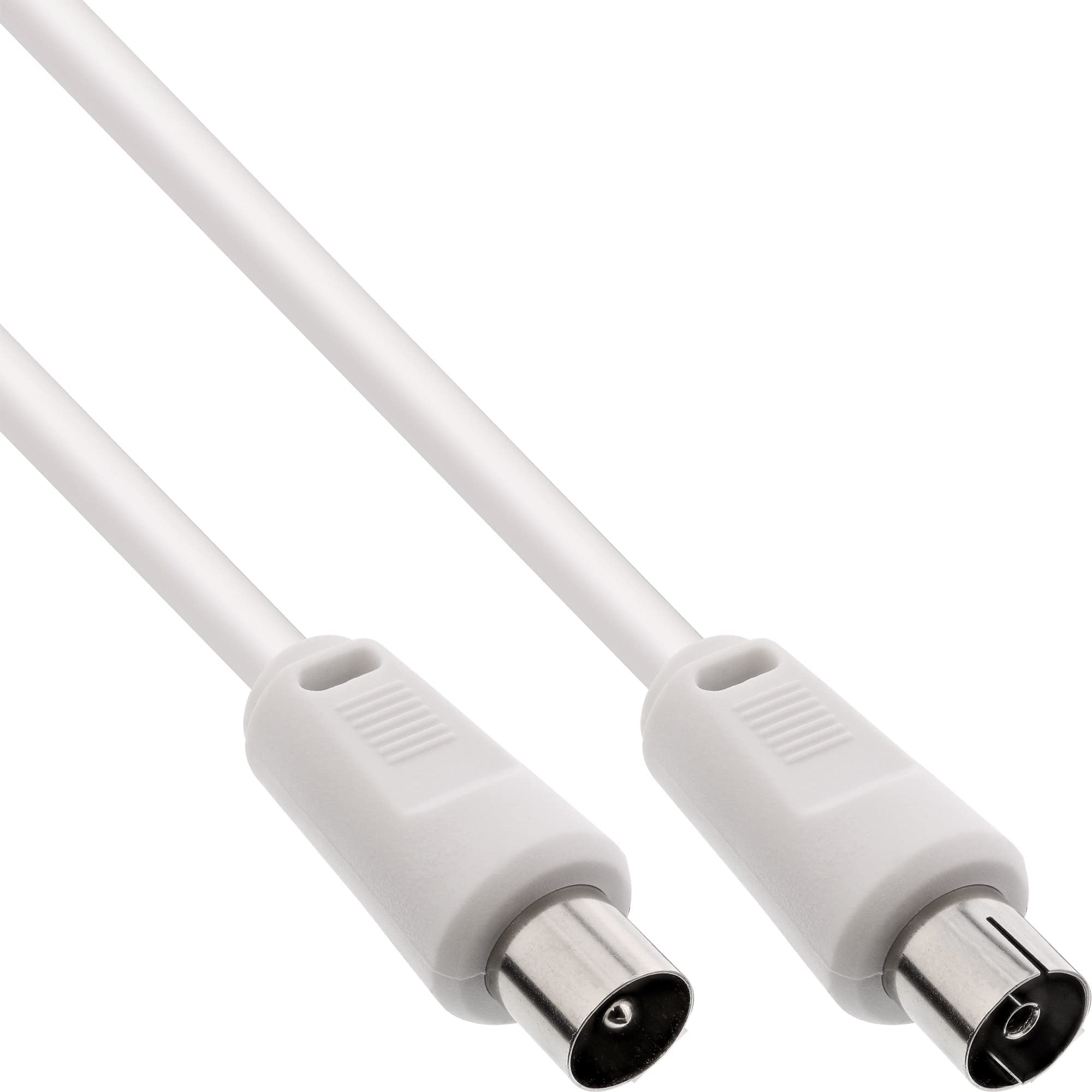 InLine 69410 Coaxial Cable 10 m White - Coaxial Cables (10 m, Male Connector/Female Connector, White), 10 Meters
