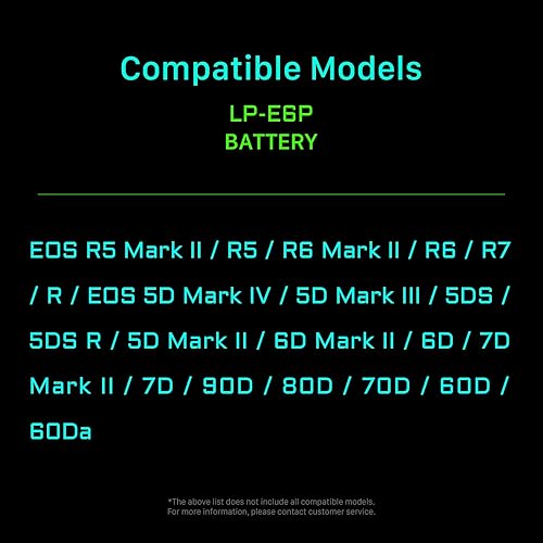 Miniatura 4 de Tilta Batería recargable LP-E6P de 2400 mAh con entrada USB-C  Compatible con Canon EOS R5 Mark II, R6 Mark II, R7, R6, R5, R, 5D Mark IV, 6D, 7D