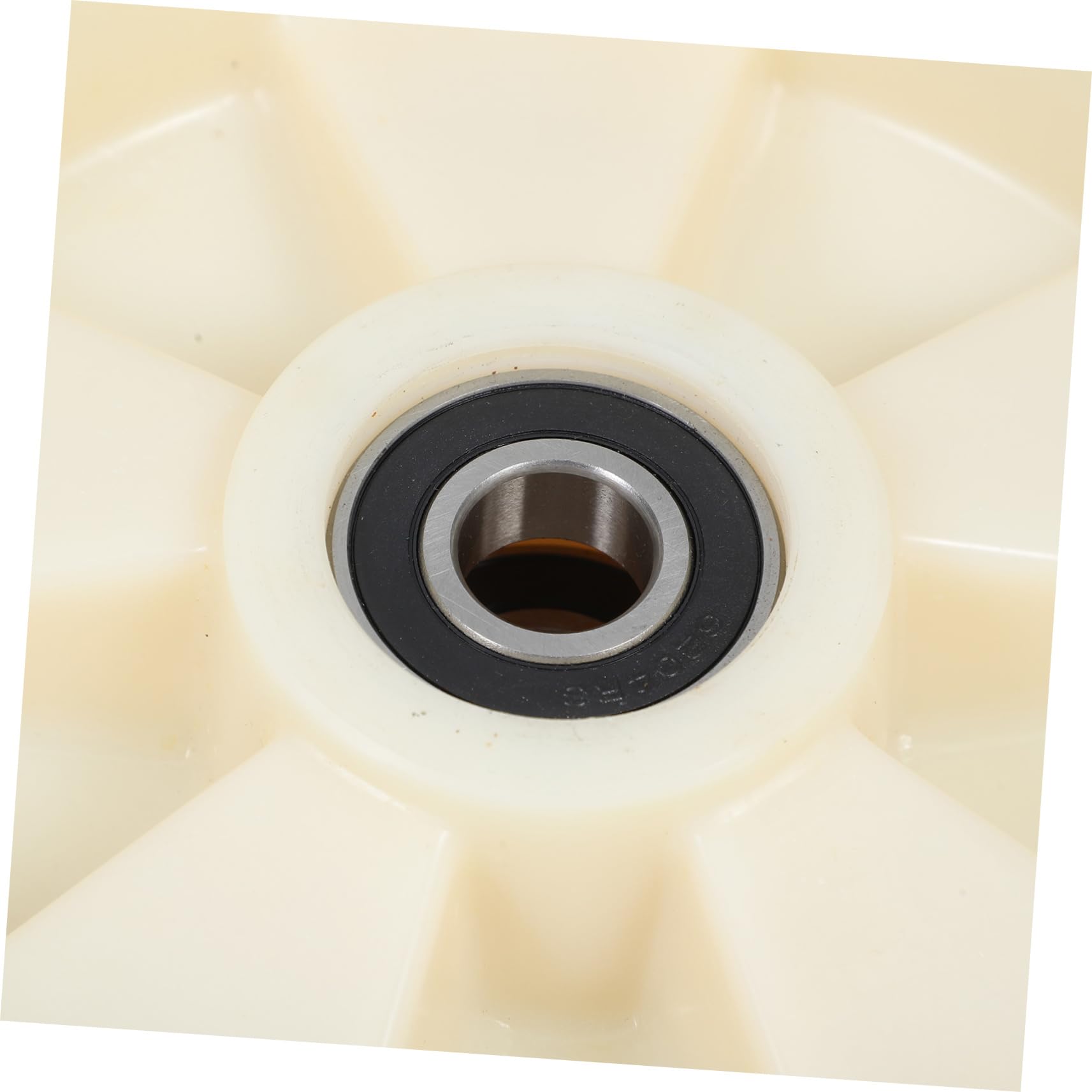 Holibanna Nylon Hubwagenrad 200x50 Mm mit Kugellager und 47mm Achse Verschleißfest für Logistikzentren und Supermärkte Beige Palettenwagen Ersatzrad