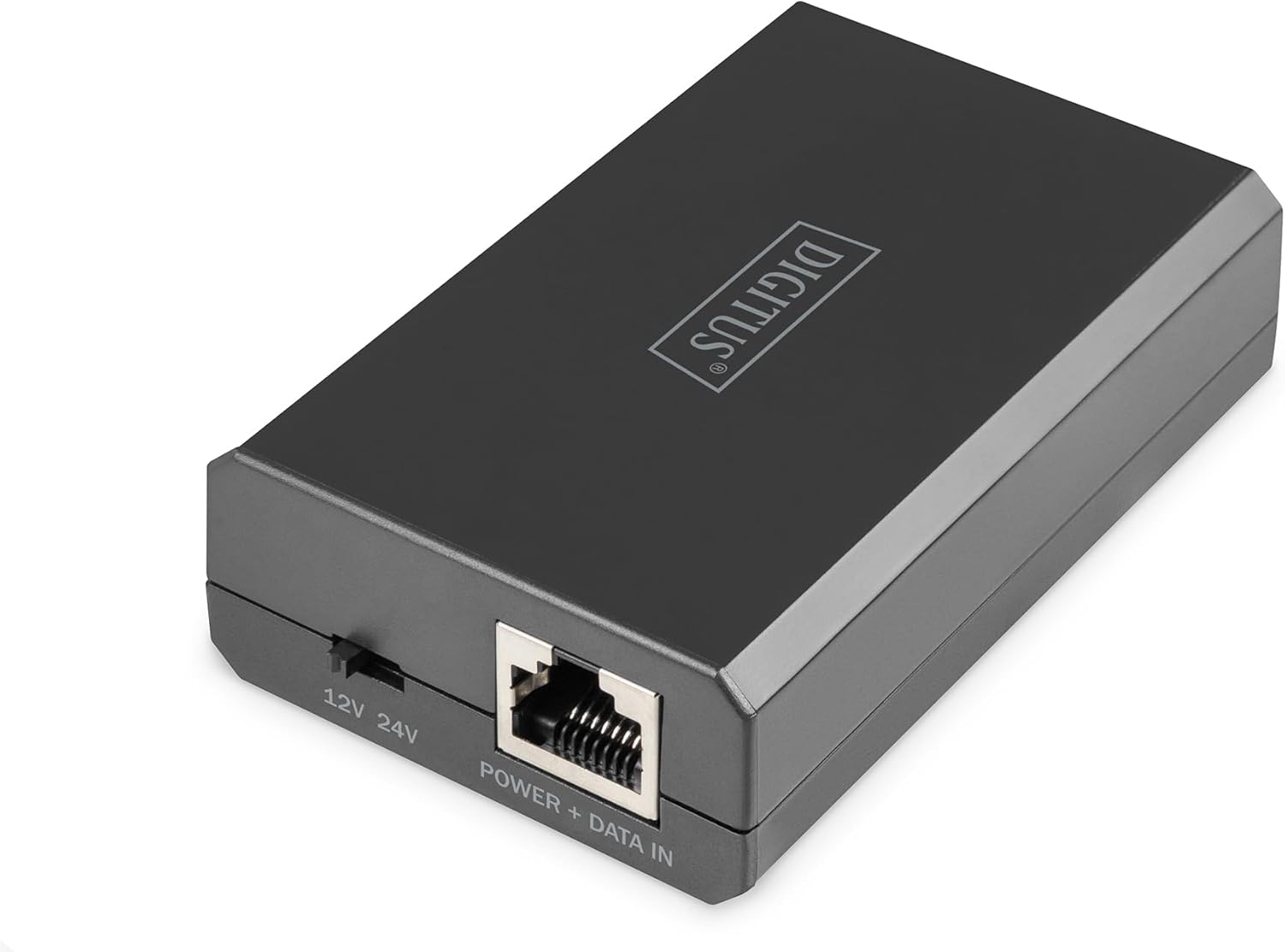 DIGITUS PoE++ Splitter - Gigabit - IEEE802.3at/BT - 51W Output Power - 10/100/1000 Mbit/s - Selectable Output Voltage 12V/24V - Black