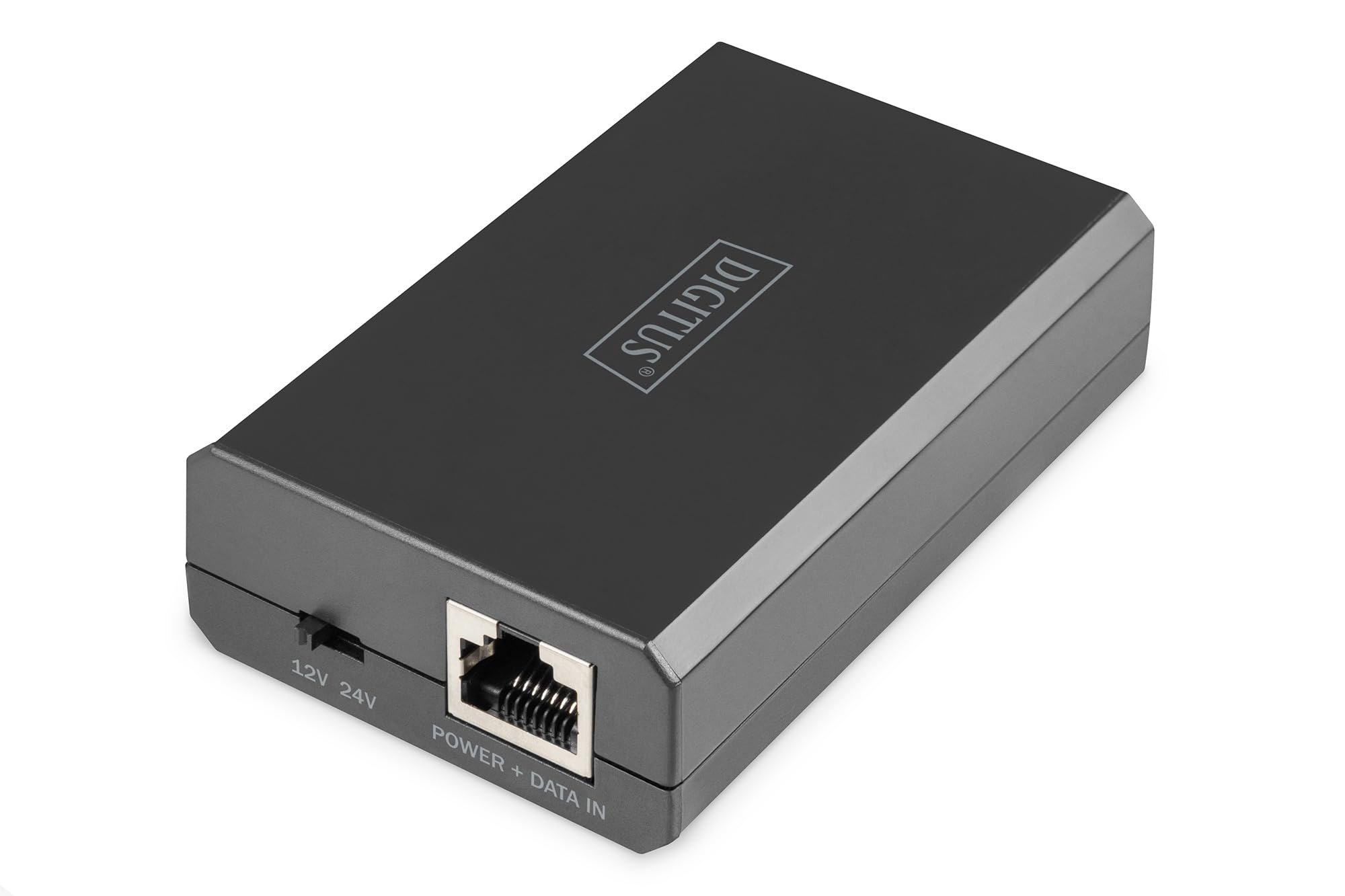 DIGITUS répartiteur PoE++ - Gigabit - IEEE802.3at/BT - 51W Puissance de Sortie - 10/100/1000 Mbit/s - Tension de Sortie sélectionnable 12V/24V - Noir