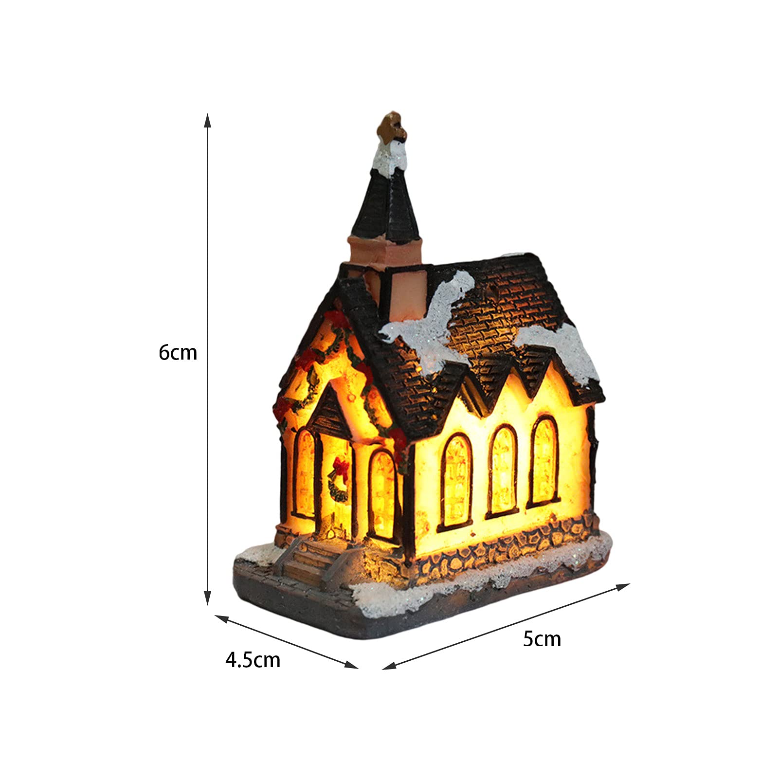 Amazon | クリスマス 飾り ミニハウス LEDライト 光るハウス 樹脂 置物