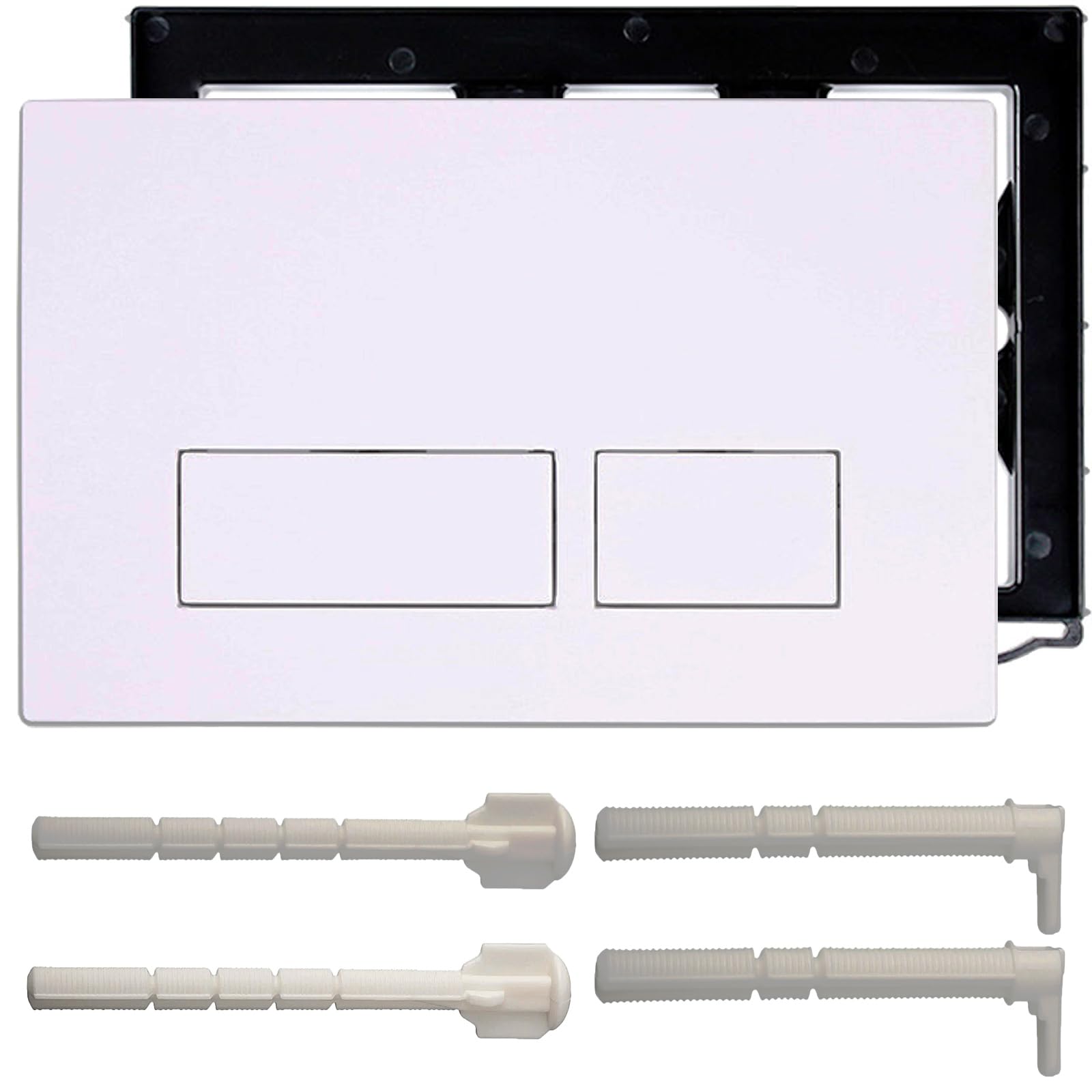 Toilet Plaque de Déclenchement, Chasse Deau Compatible with Geberit Sigma, UP300 et UP320, with Double Flush Equipped with a Set of Hunting Levers and Installation Frame