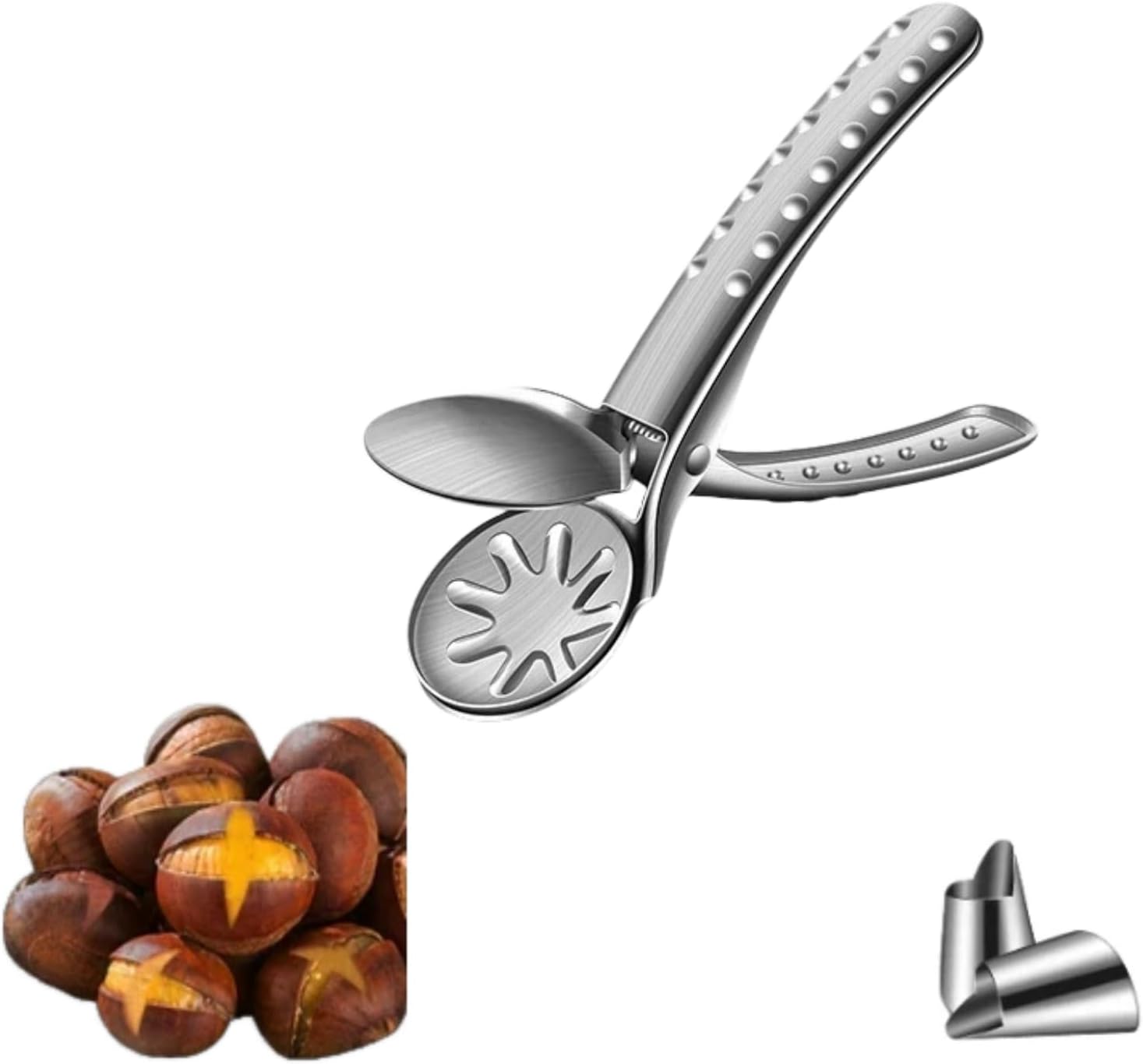 Chestnut Shell Clip, Stainless Steel Nut Cracker & Opener Tool (StyleB)