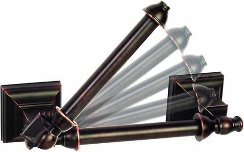 Miniatura 3 de Amerock Markham - Portarrollos de papel de doble poste giratorio  Bronce aceitado de 2 13 pulgadas de longitud