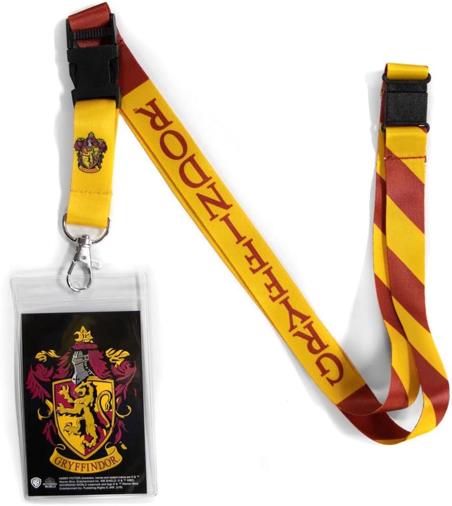 Ata-Boy Harry Potter Gryffindor Crest Reversible Lanyard with Breakaway Clip and ID Holder