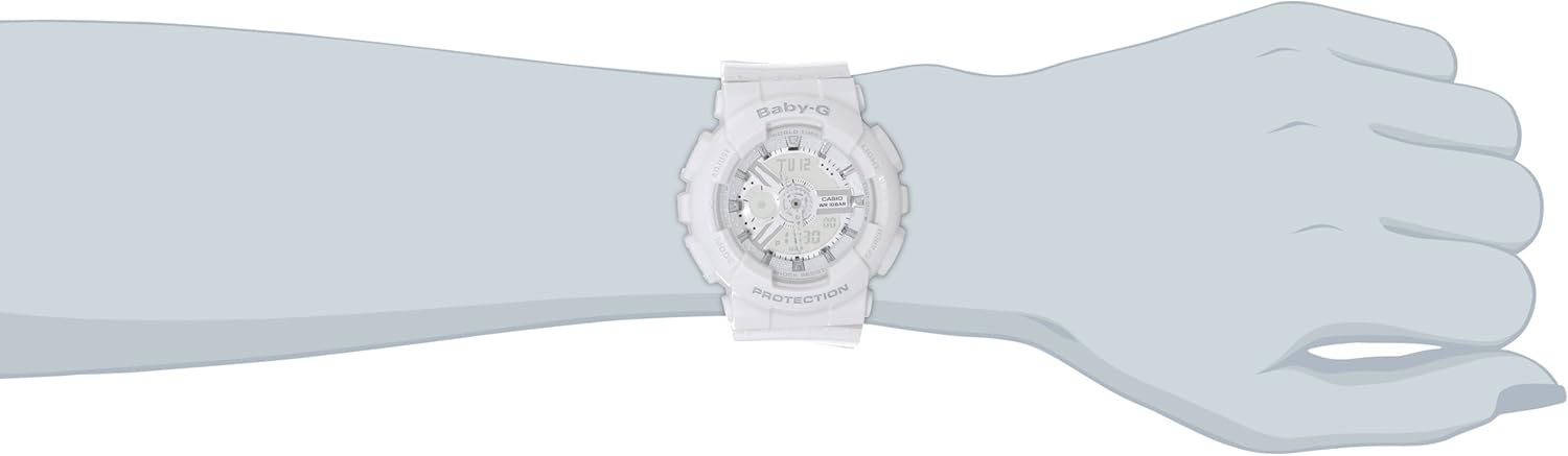Casio BA-110-7A3CR - Orologio da polso, plastica, colore: bianco Casio BA-110-7A3CR - Orologio da polso, plastica, colore: bianco