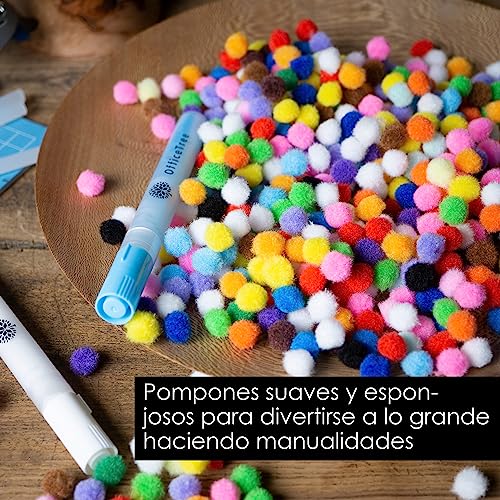 Miniatura 3 de Officetree 500 X Pompones De Colores Manualidades - Bolitas De Colores - Bolas Manualidades Colores Para Niños Y Adultos Decoración Costura Diy Party - Ø Aprox. 0,4 Pulgadas 10 Mm - Pompones Colores