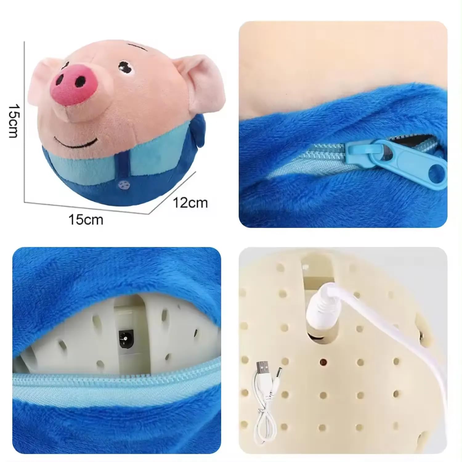 Pandaworld Dancing and Singing Piglet, Active Moving Plush, Moving Interactive Dog Plaything, Washable Cartoon Pig Plaything, Plush Sound Electronic Shake 4