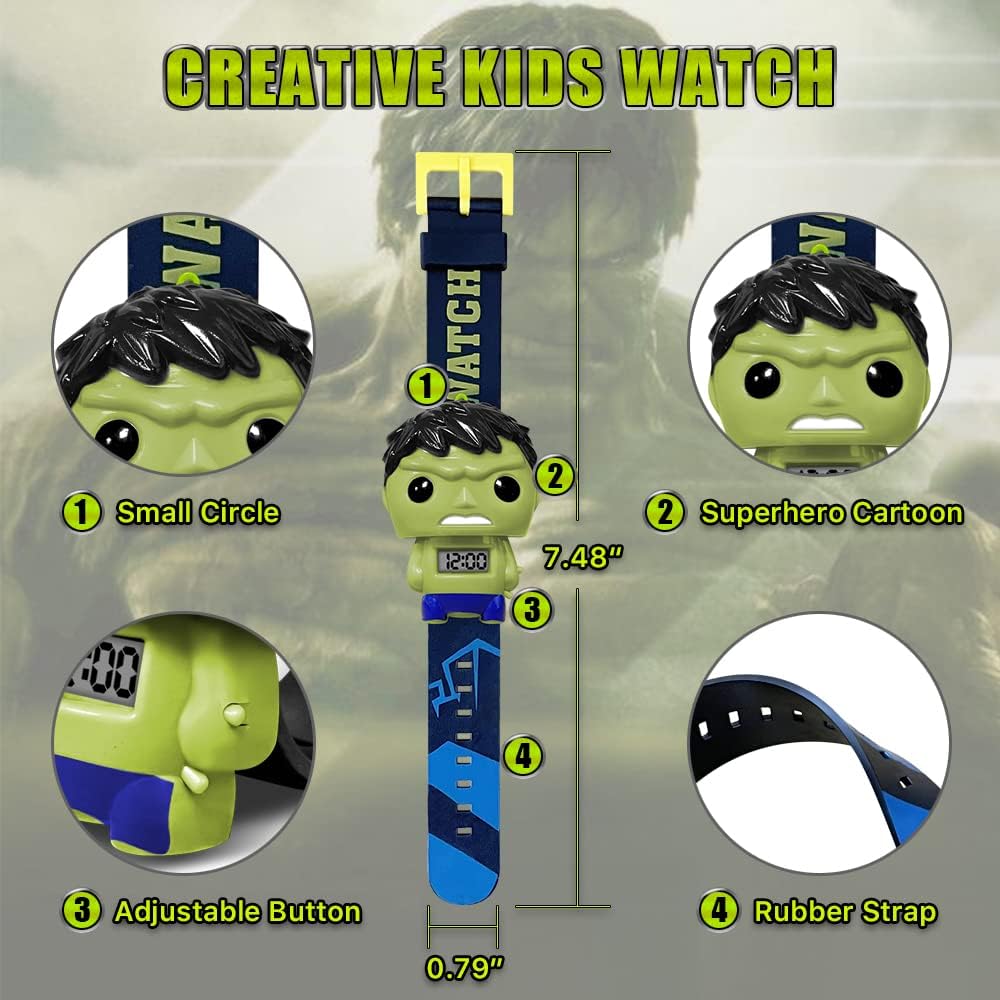 Miniatura 3 de econoLED Kids Watch, Kids Wrist Watch, Superhero Outdoor Kids Sport Watches with Adjustable Strap for Boys Girls, Kids Gift for Birthday, Christmas,