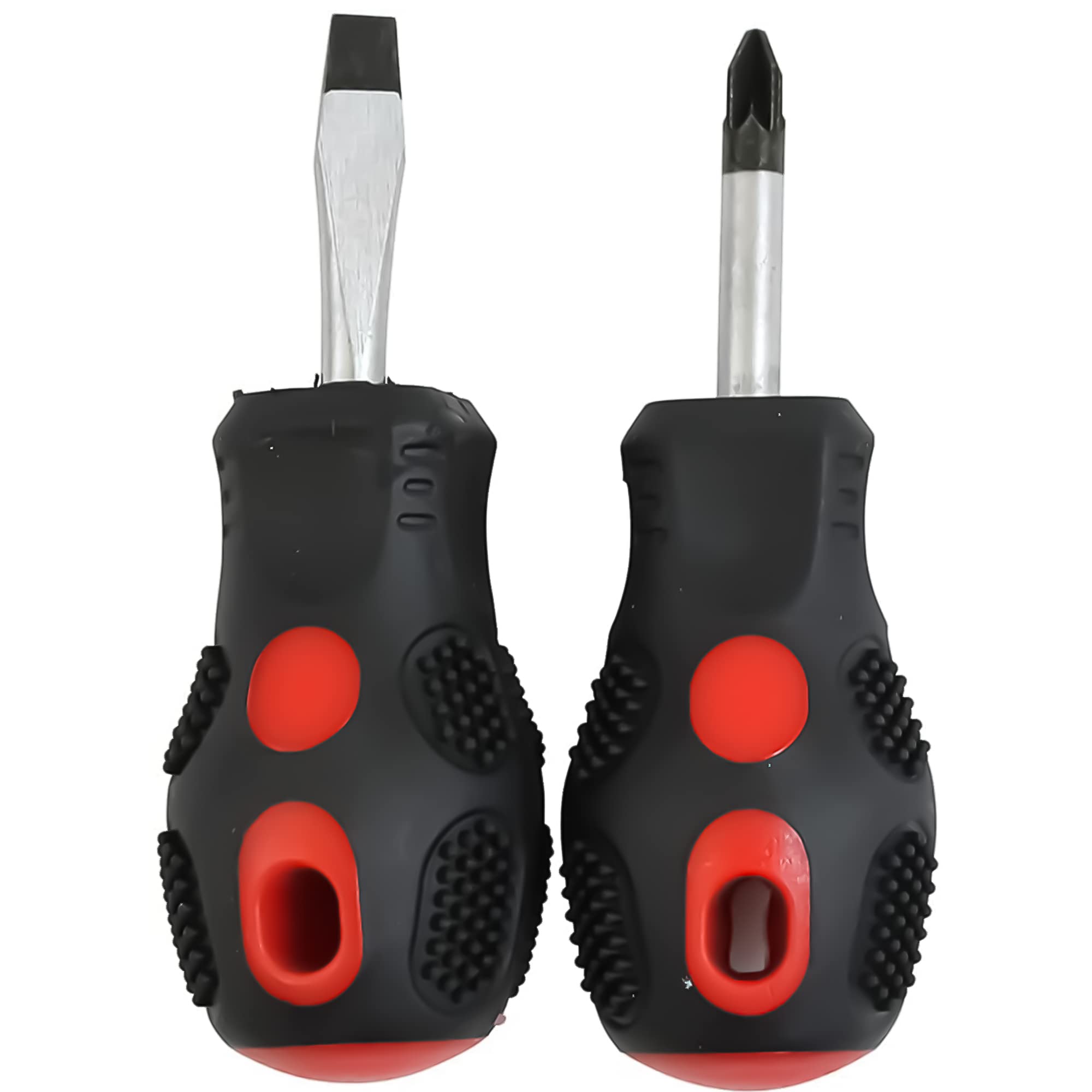 PRICE BEATERStubby Screwdriver Stainless Steel Flat Slotted/Carburetor Screwdriver 2 x 38 mm, for DIY Repairing Small Compact Hand Tools for Repair Works (Type-A)