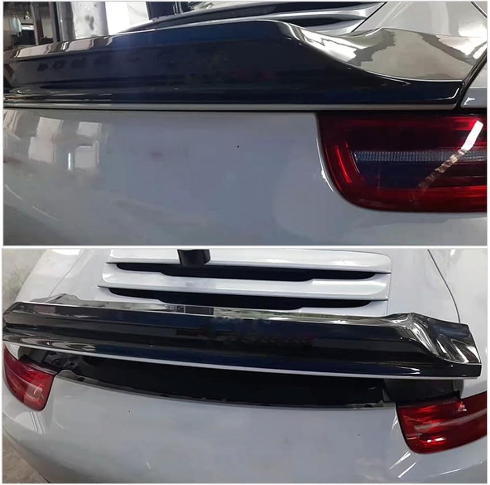 Real Carbon Fiber Trunk Spoiler Fits for Porsche 911 991 Carrera 4 S GTS 2-Door 2016-2018 Rear Boot Trunk Spoiler High Kick Wing Lip