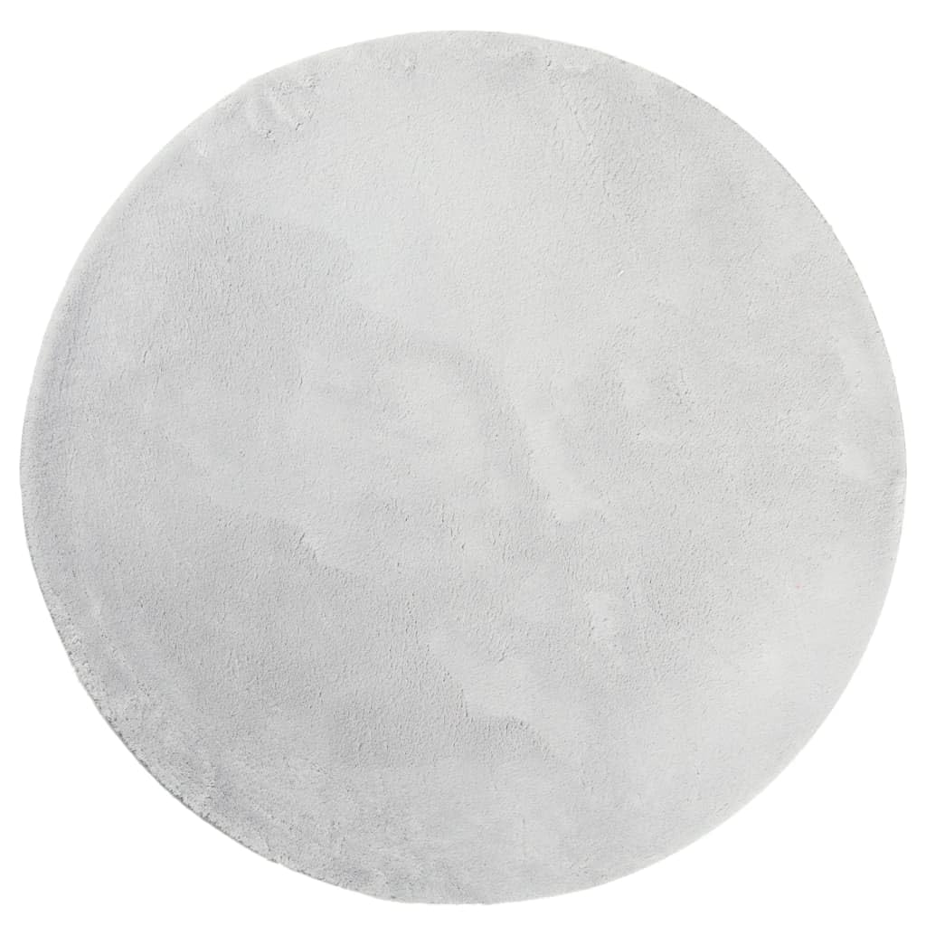 Tapis rond salon douceur pour chambre et couloir moderne HUARTE gris
