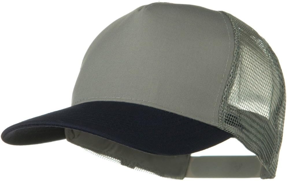 OTTO Two Tone Cotton Twill 5 panel Mesh Back Cap - Black Khaki