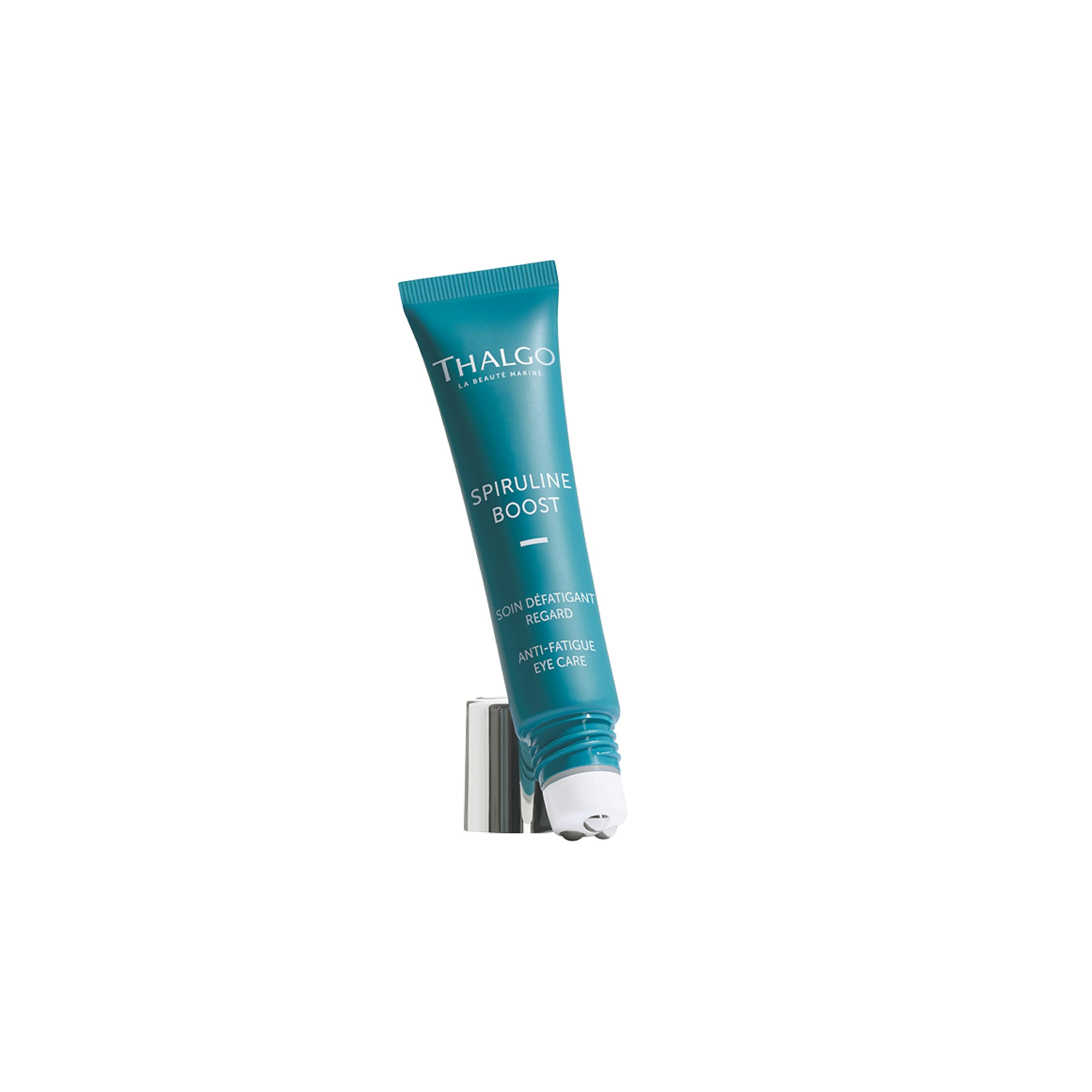 THALGO Spirulina Boost 2.0 Vitalisierende Augen-Pflege, 15 ml mit integrierten kühlenden Edelstahlkügelchen