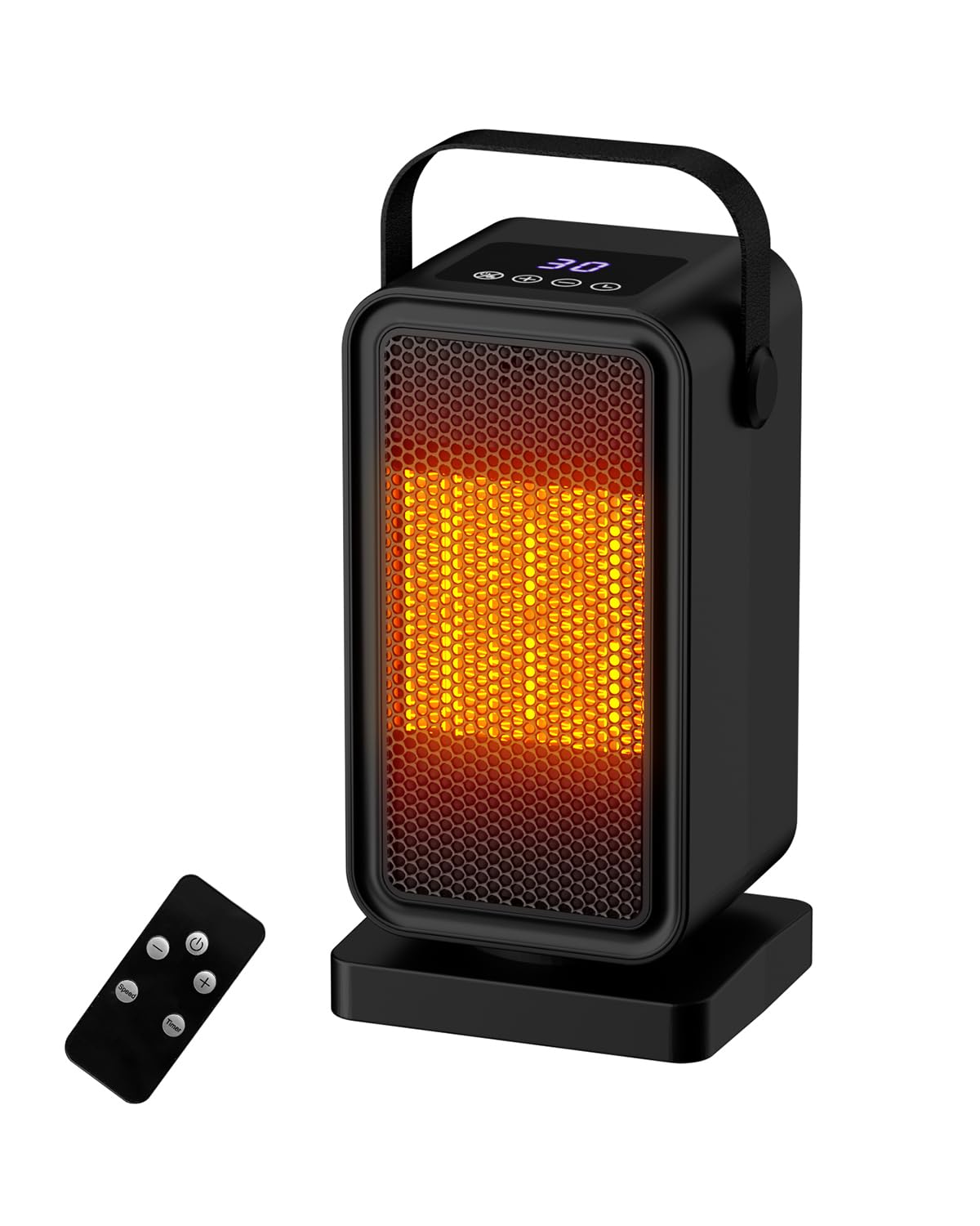 Small Space Heater Mini Portable Desk Heater with 2s Instant Warmth 1200W Ceramic Heating Dual Power Modes Timer