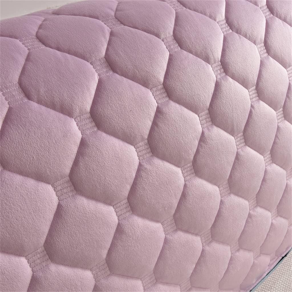 Headboard Cover Thick Velvet Upholstery Super Soft Quilted Hood All-Inclusive Bed Back Protector(W230 x H60cm)