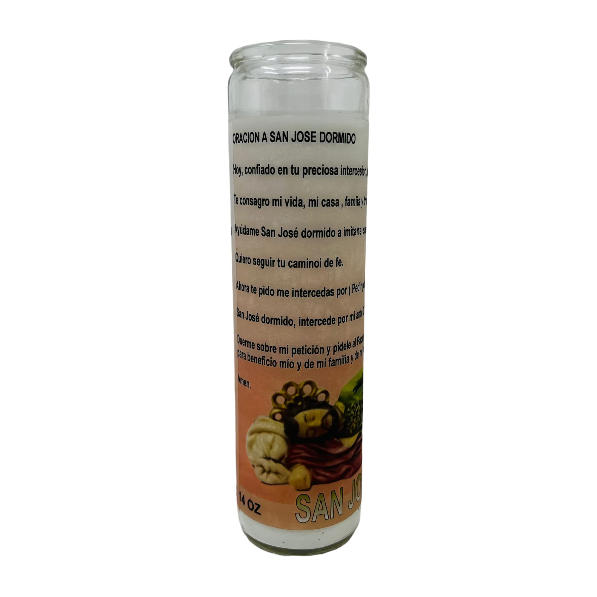 Best Glow Candle San Jose Picks for 2026 1 Dharma Suds Veladora de rezo San José Dormido unscented candle, con oración al r — product photo