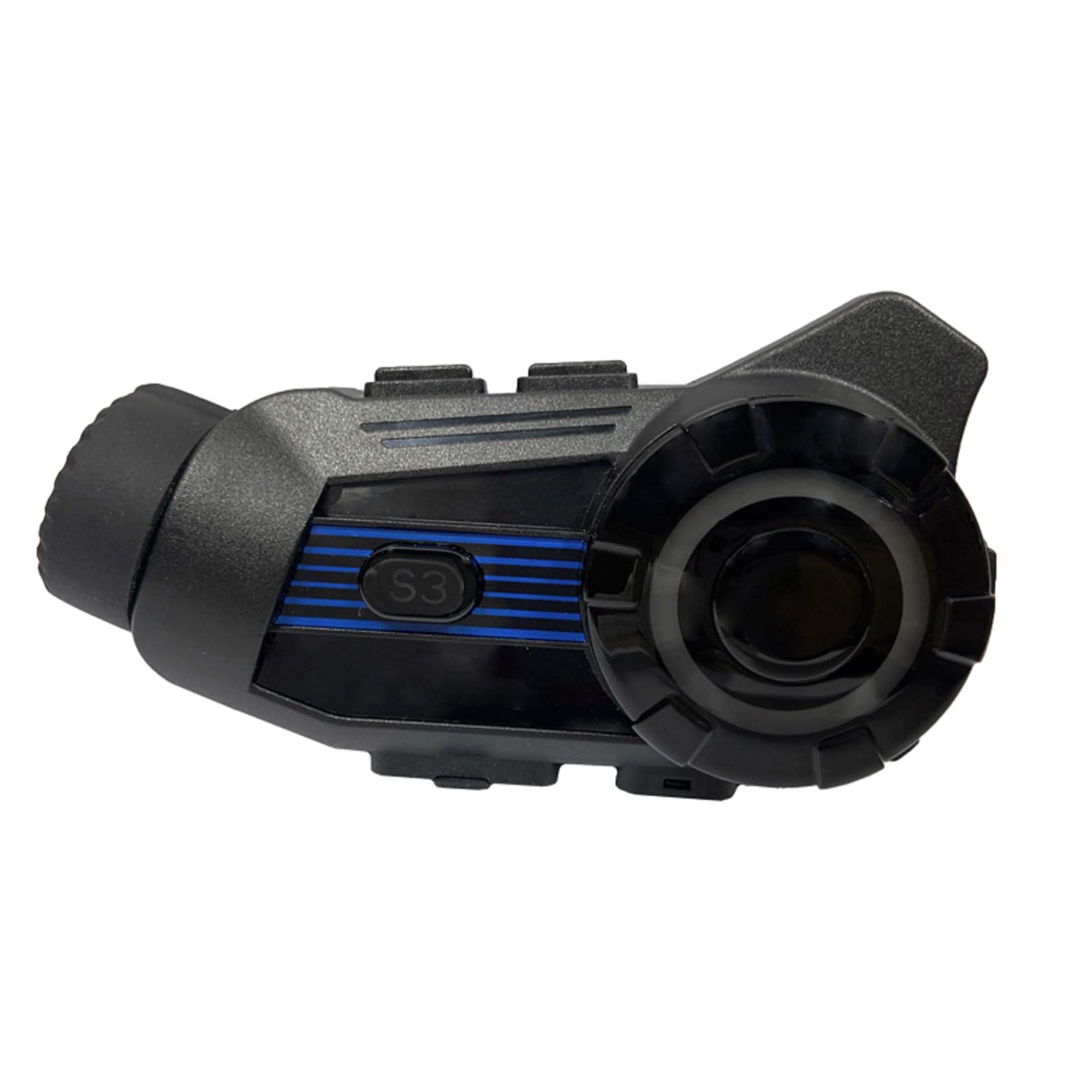 Intercomunicador Inalámbrico para Casco de Motocicleta, Auriculares con Cámara 2K, Calidad de Sonido Clara, Entusiastas del Ciclismo, 2000mAh, Azul, S3Plus (T3)