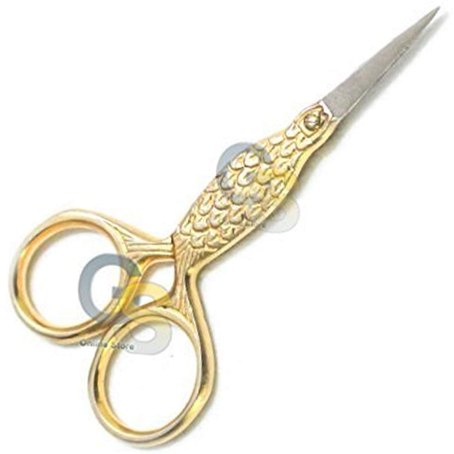 CUTICLE & NAIL SCISSOR (HALF GOLD) 1010 BEAUTY INSTRUMENTS