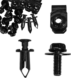 28 PCS Push Retainer Fastener Rivet Clips Kit for Splash Shield Guard Body Bolts Bumper Fender Liner Fastener Clips Extruded U-Nuts Compatible with Nissan Infiniti G35 G37 FX35 FX45 EX35 370Z 350Z